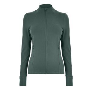 USA Pro Womens/Ladies Core Fitness Track Top / Khaki Green